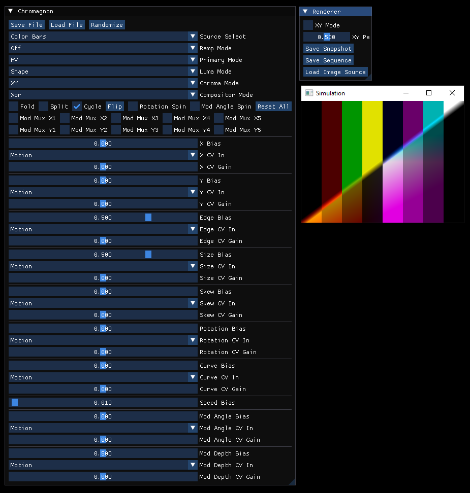 Chromagnon Simulator Screenshot