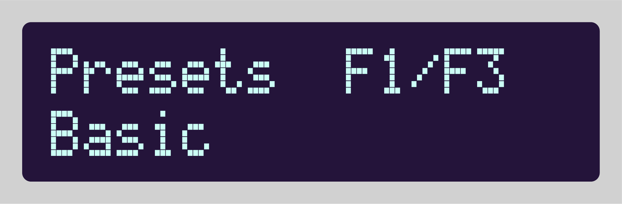 Videomancer Preset Selection display