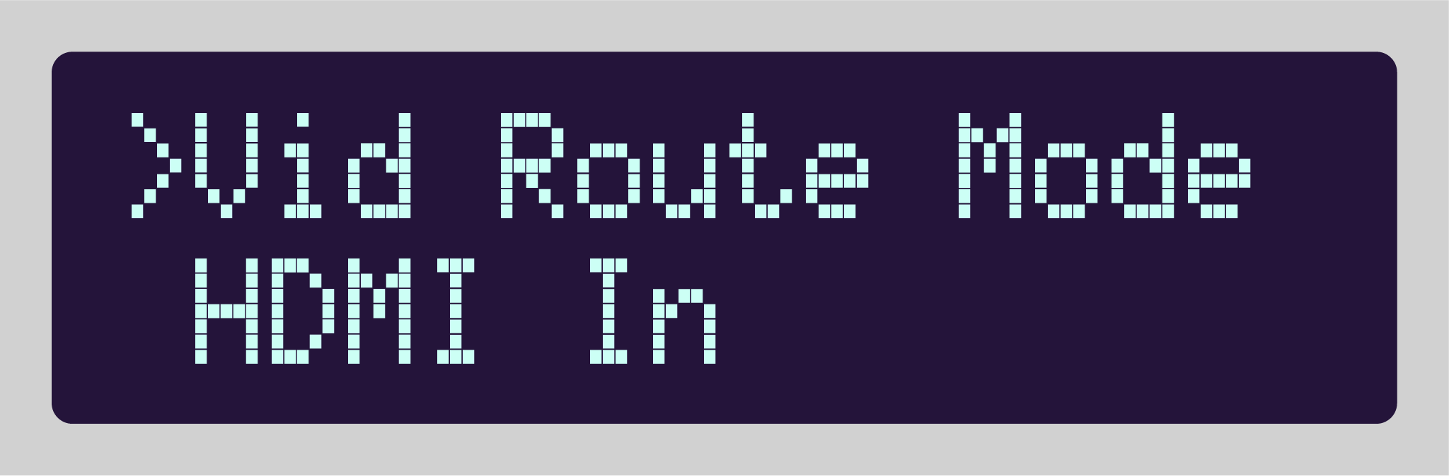 Videomancer Vid Route Mode display
